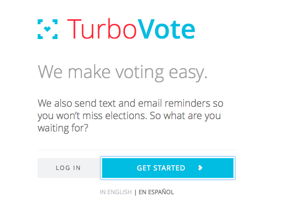 Sites like TurboVote take you through an easy process of registration. 