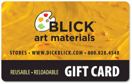 Gift Cards for Art supplies! Recommended: Dick Blick, Michaels, local supply places